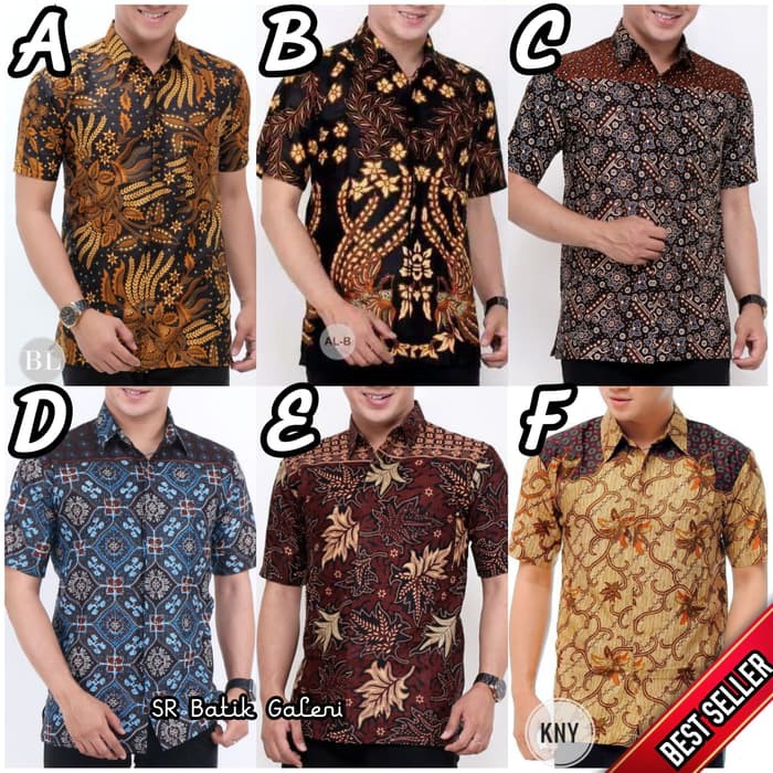 Promo Terbatas - Moc 076 - Batik Lengan Pendek Pria Slimfit N Reg QM698 Kemeja Hem Pria Murah Formal