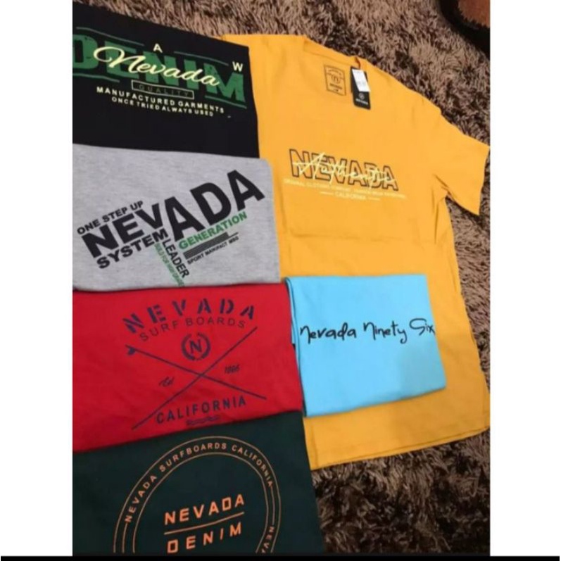 kaos Nevada cowok premiu terbaru kaos cowok model kekinian kaos cewek cowok model terbaru