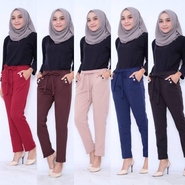 BAGGY PANTS CREPE PITA DEPAN//CELANA PANJANG WANITA//CELANA BAHAN CREPE PREMIUM//CELANA MURAH CANTIK