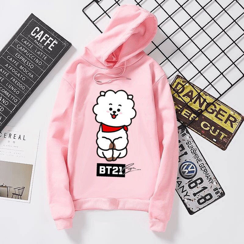 Sweater Hoodie Wanita Kartun R J Size M Fit To L-2