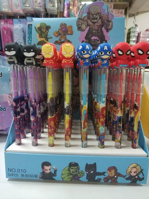 

PENSIL SUSUN / Pensil Lantu / BENSIA SAMBUNG TUSUK 1 pcs Karakter avengers doraemon LOL hello kitty