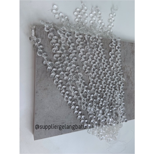 batu tetes air mata 10mm white quartz kuarsa putih bening CUTTING