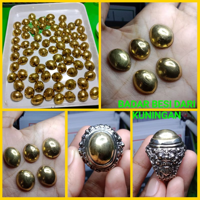 Batu cincin badar emas bahan kuningan