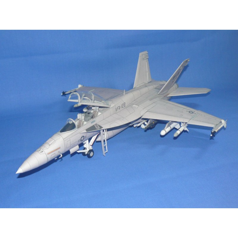 DIY Model Kertas Militer Modern pesawat multirole Amerika F/A-18F Super Hornet