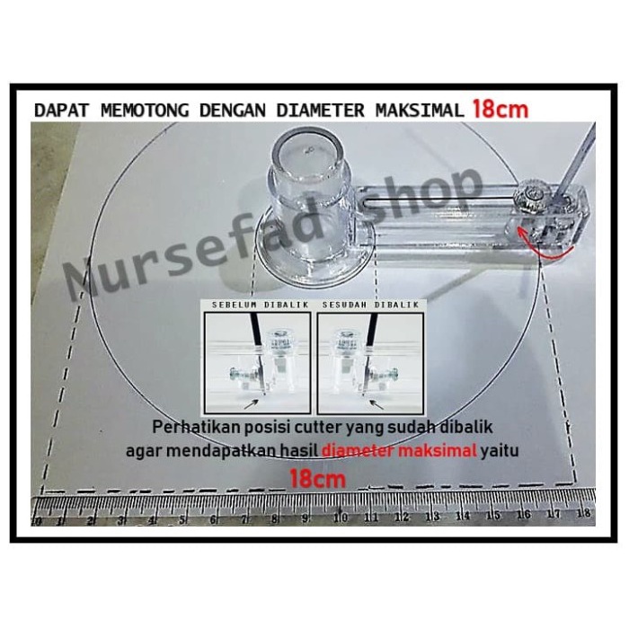 

Aman Pemotong Bundar / Karter Bundar / Cutter Bulat / Pisau Lingkaran Diskon