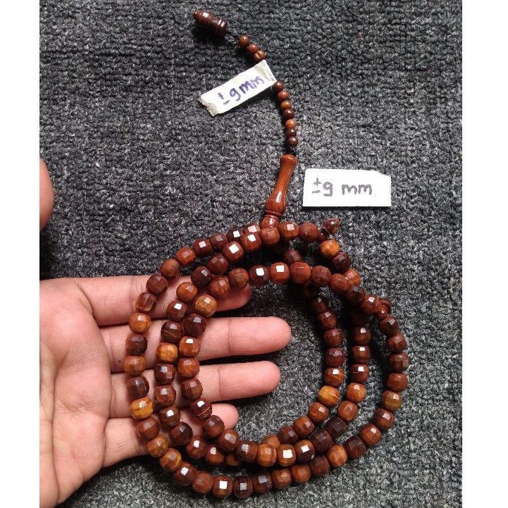 tasbih kokka motif cuting 99 butir ± 9 mm ( 9mm )