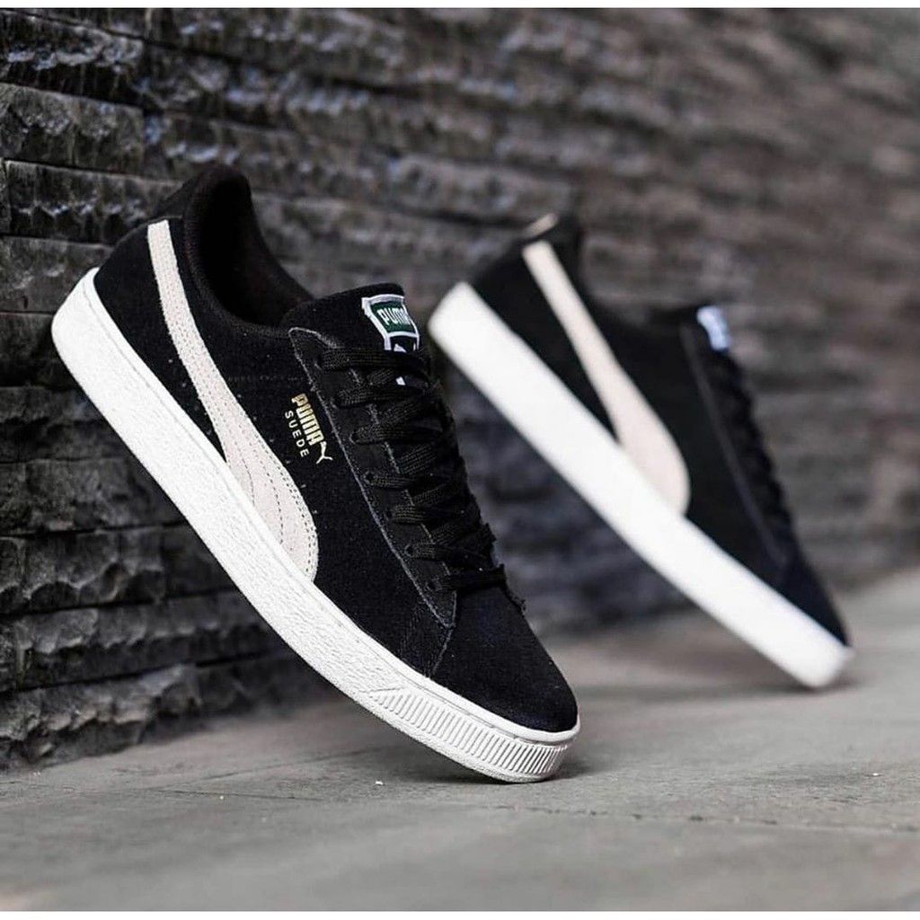 Puma suede black white