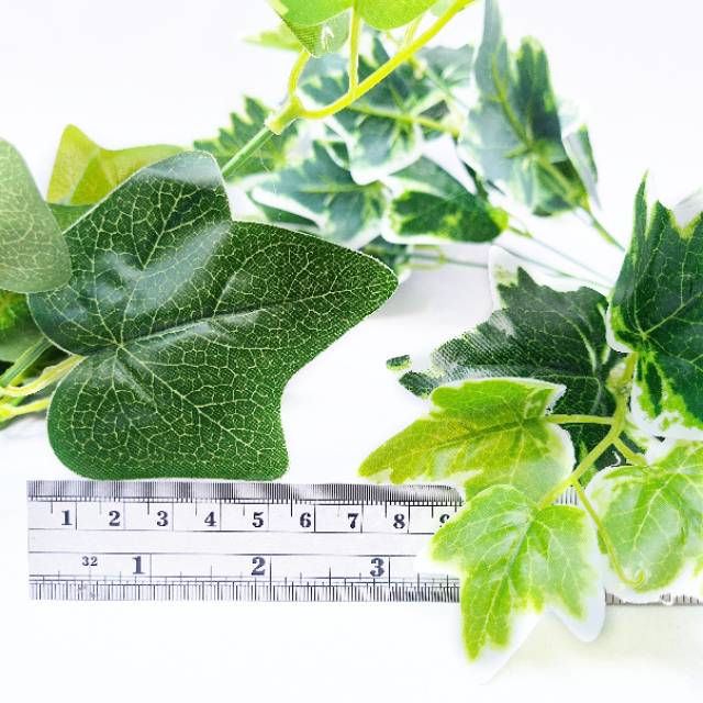 AL16 Daun Plastik Ivy Variegata Artificial Dekorasi Rumah Backdrops