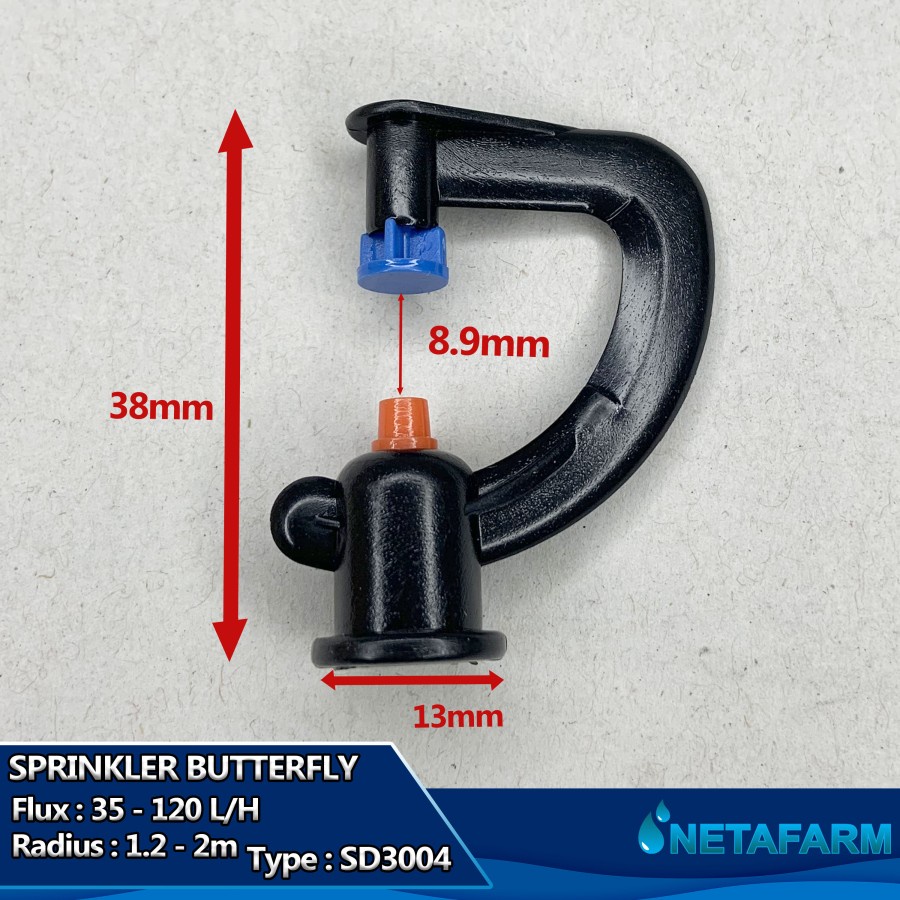 Head Springkler Springkle Butterfly Sprayer Kabut SD3004 - 1pcs