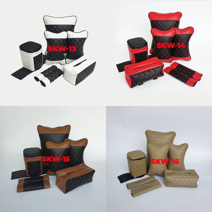 Set bantal mobil bantal kulit mobil