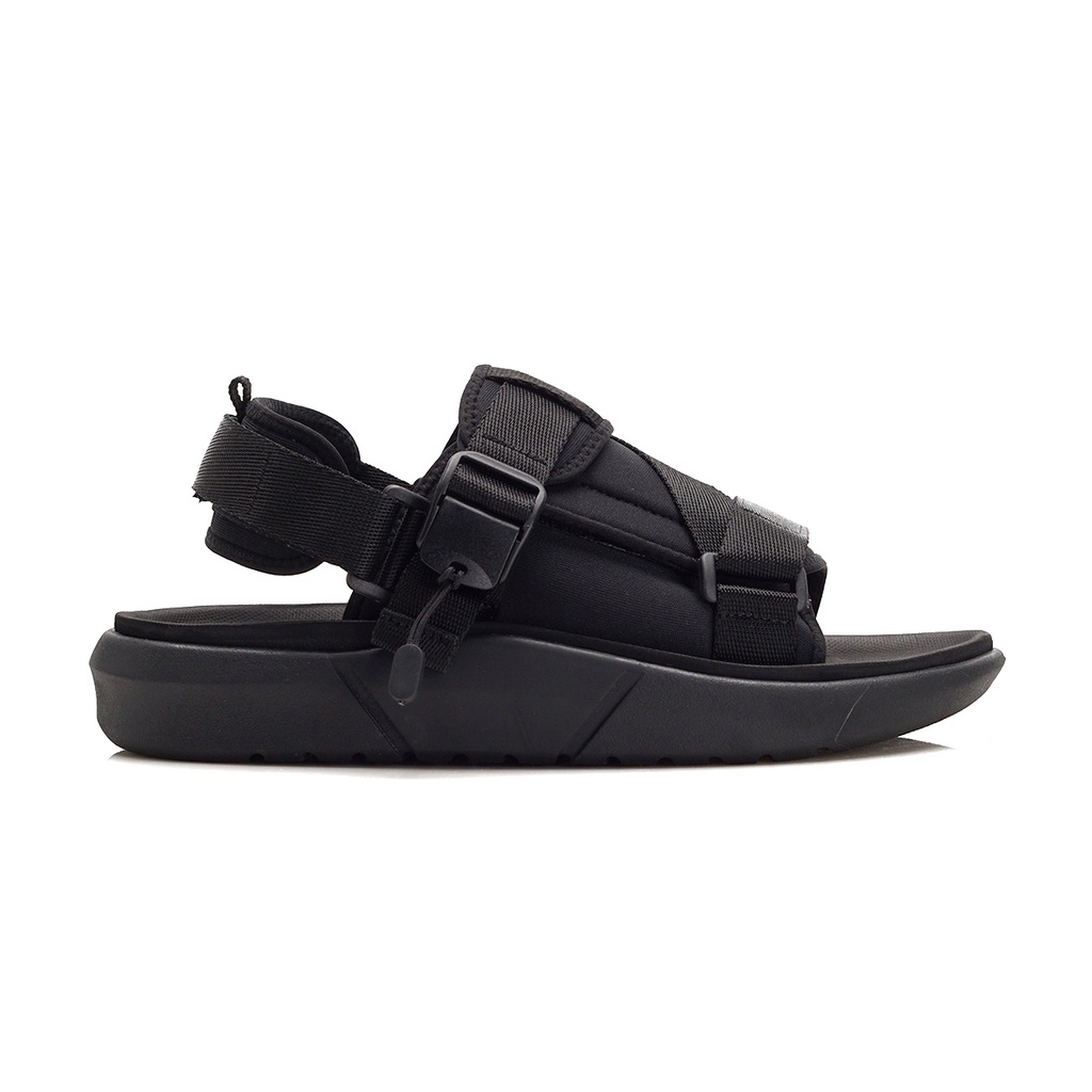 INTROVERT FULL BLACK ORIGINAL x REYL MAN Sandal Casual Hitam Pria Sendal Gunung Kasual Jalan Santai Harian Main Hangout Lebaran Fashion Distro Remaja Dewasa Traveling Outdoor Premium Travelling Footwear Big Size Jumbo Ukuran Besar 44 Keren Terbaru Branded