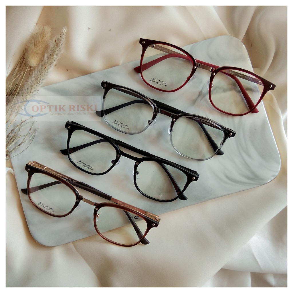 frame kacamata minus 6011 (frame+lensa)