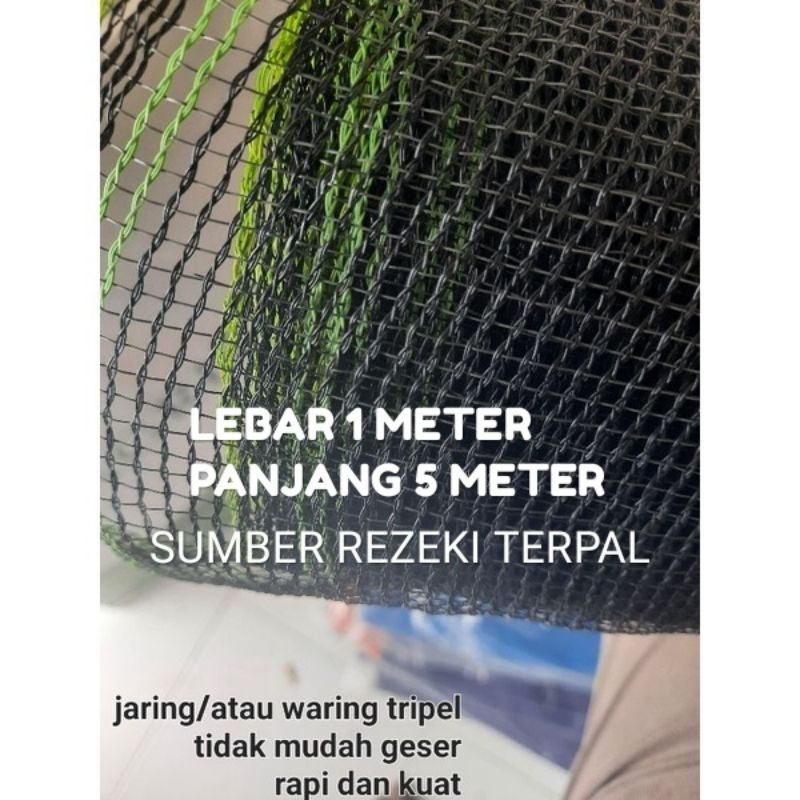 Jaring waring pagar tanaman 1,2x5 meter / jaring waring hitam eceran