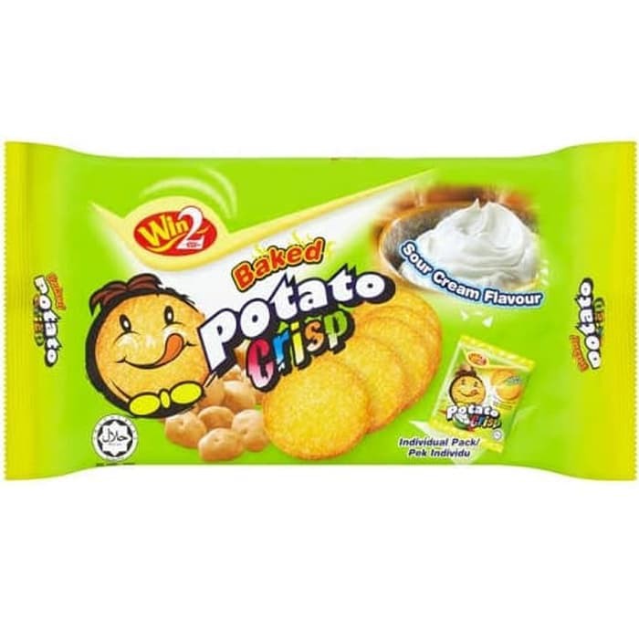 [HALAL] Win2 Baked Potato Crisp Sour Cream Flavor 120gr Win Win