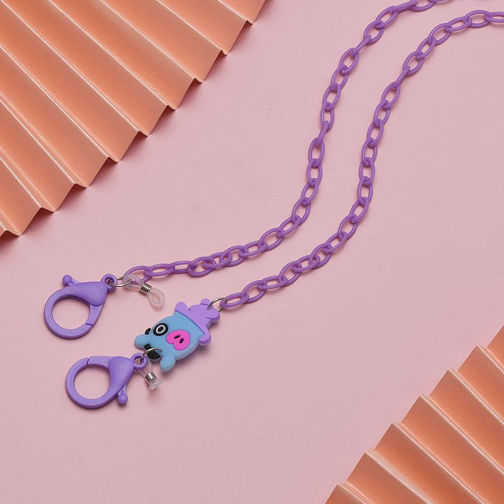 Timekey Tali Lanyard Kacamata Motif Kartun Maskot BTS BT21 Bahan Akrilik Anti Hilang M4Y8