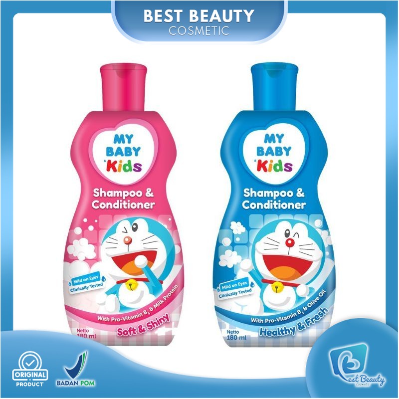 ★ BB ★  MY BABY Kids Shampoo &amp; Conditioner Doraemon 180 ml - Sampo &amp; Kondisioner Anak