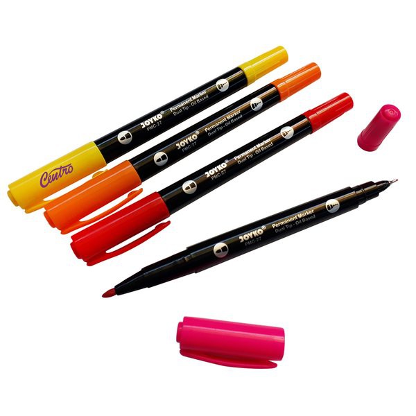

Promo Spesial Joyko Brush Pen Dual Tip Oil Based Color Permanent Marker Set 12 Warna PMC-27 Special