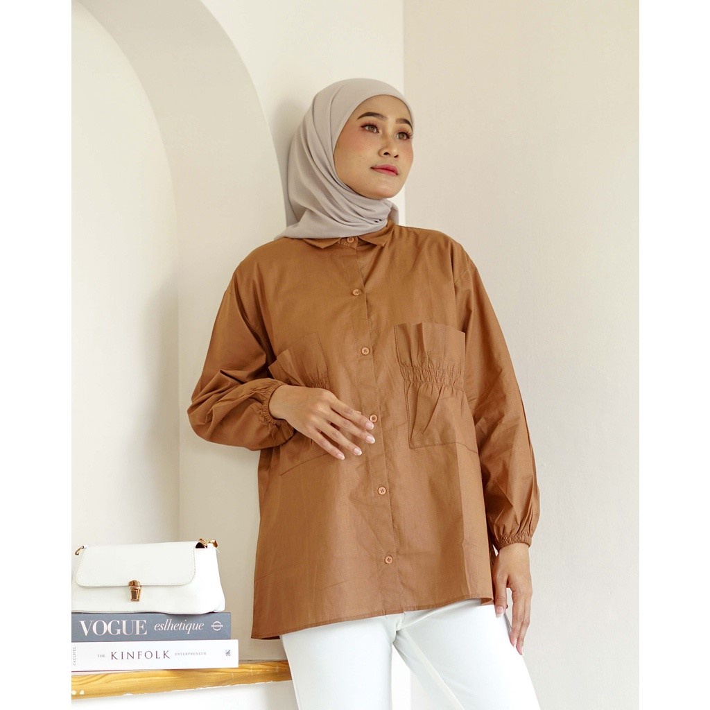 NARA TOP BLOUSE // CANTIKA KEMEJA CRINCLE WANITA