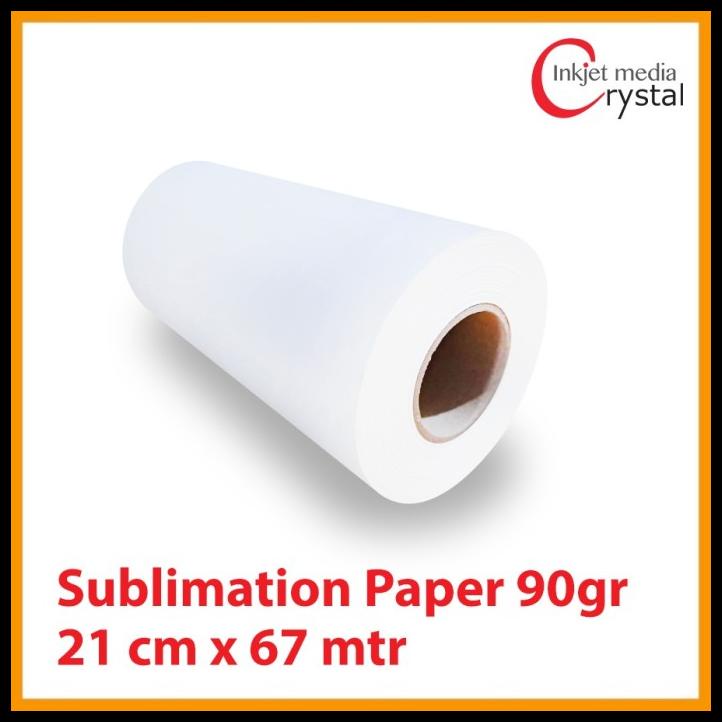 

Kertas Sublim Sublime Sublimation Paper 90Gr 21Cm X 67Mtr Roll
