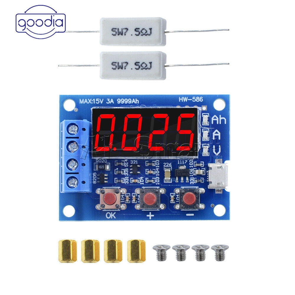 ✈【Fast/COD】✈  18650 Li-ion Lithium Lead-acid Battery Capacity Meter Discharge Tester 1.2-12VDC