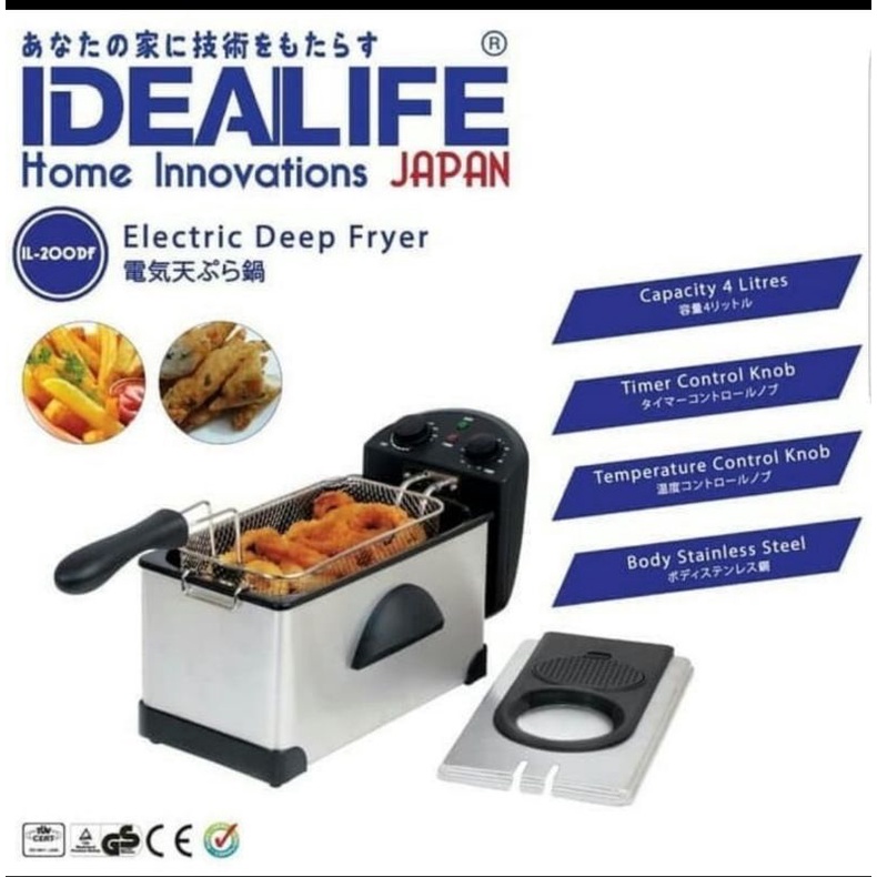 Mesin Penggorengan IDEALIFE IL 200DF Deep Fryer / Alat Goreng Listrik