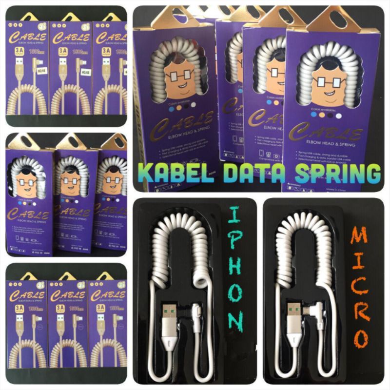 KABEL DATA SPRING LIGHTING BUAT SEMUA IPHONEE