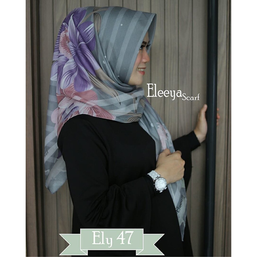 HIJAB SEGIEMPAT MOTIF ELY 47  II Eleeya Scarf