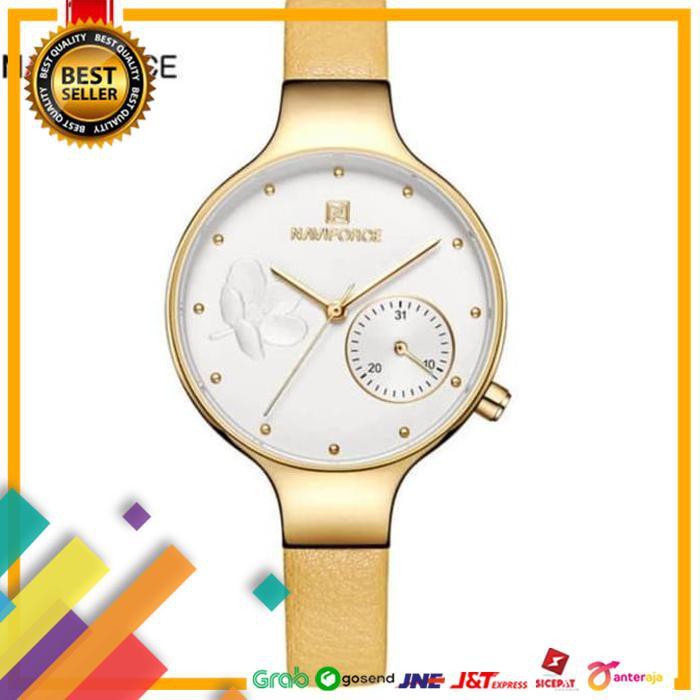 NEW.. JAM TANGAN WANITA 5001 NAVIFORCE 5001 GOLD ORIGINAL RESMI ..TERMURAH