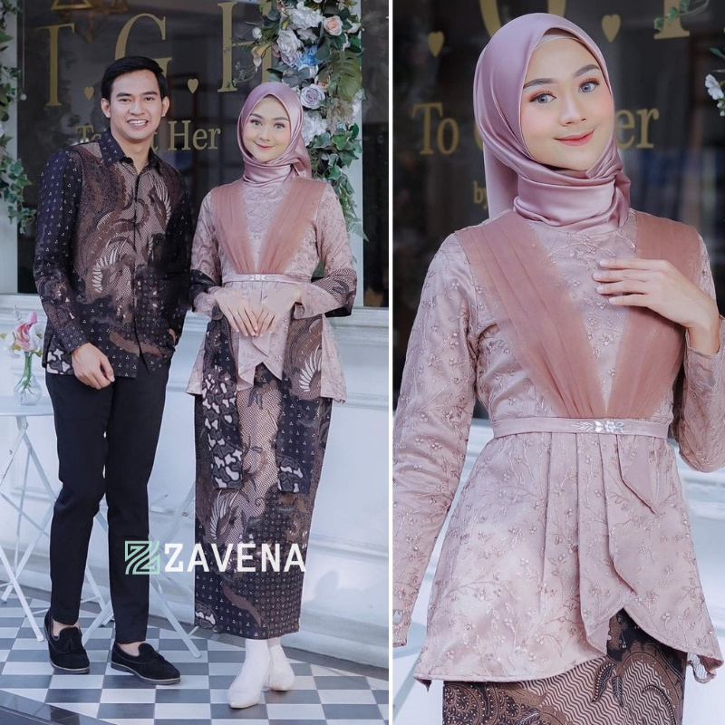 Kebaya Couple Modern Kebaya Wisuda Lamaran Baju Tunangan Batik Brukat Terbaru Baju Couple Kondangan 