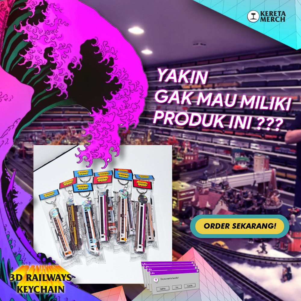 MINIATUR KERETA API GANTUNGAN KUNCI UNIK KECYHAIN DIECAST MAKET MINIATURE 3D GANCI MAINAN-8