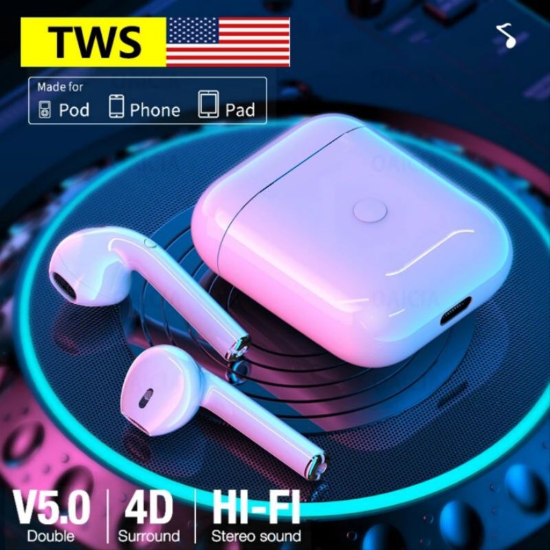 Headset Bluetooth I7S TWS Versi 5.0 True Sport Wireless Earphone