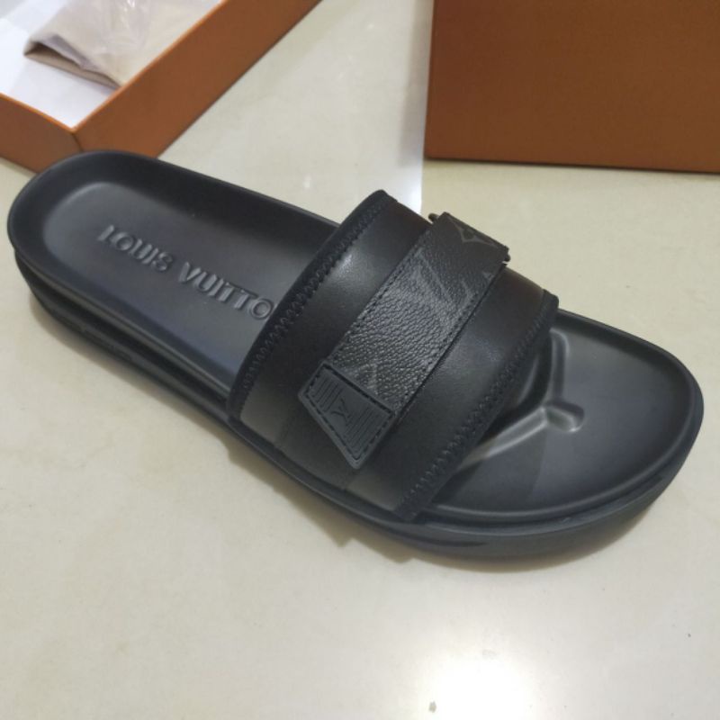 sandal lv selop pria slide slippers flat cowok mirror