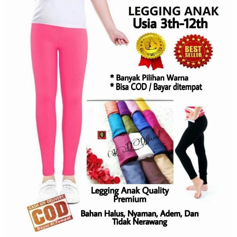 Pekat ISI 6 PICIS Legging Anak Perempuan 1th - 13th /Celana Lejing Anak Perempuan panjang 6Pcs