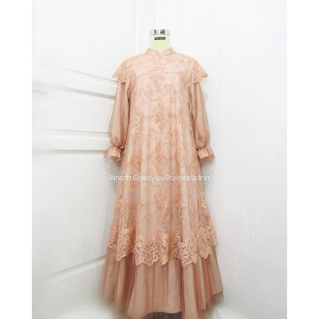 POLA INSTAN ABAYA BROKAT /POLA GAMIS ALINE