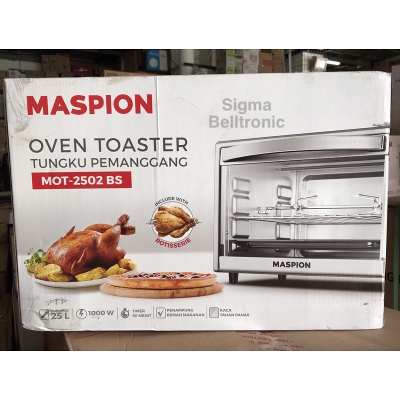 Oven MASPION 25 liter. Tungku pemanggang Oven toaster. MOT-2502BS
