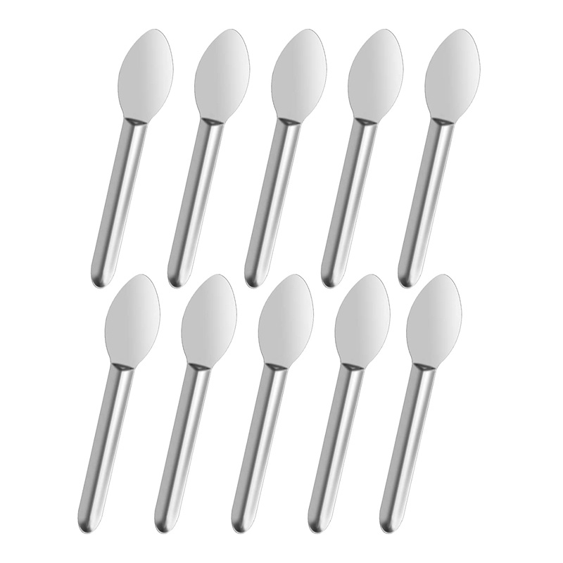 Capsule Filling Spatula 10PCS Stainless Steel Lab Spoon Mini Scoop for Fast Gel Cap Capsule Filling Pill Filler Machine