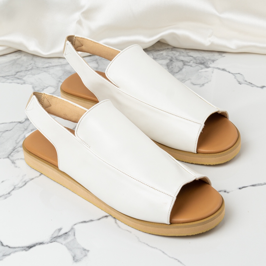 Sandal Slip On Wanita / Sandal Simple Wanita / Sandal Flat Terbuka / Sandal Tali Tinochi Simplify