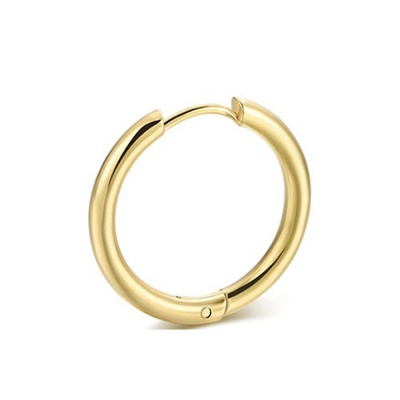 （1 Pcs）Anting Titanium Anti Karat Hypoallergenic Gaya Korea Minimalis Untuk Pria Dan Wanita-Gold