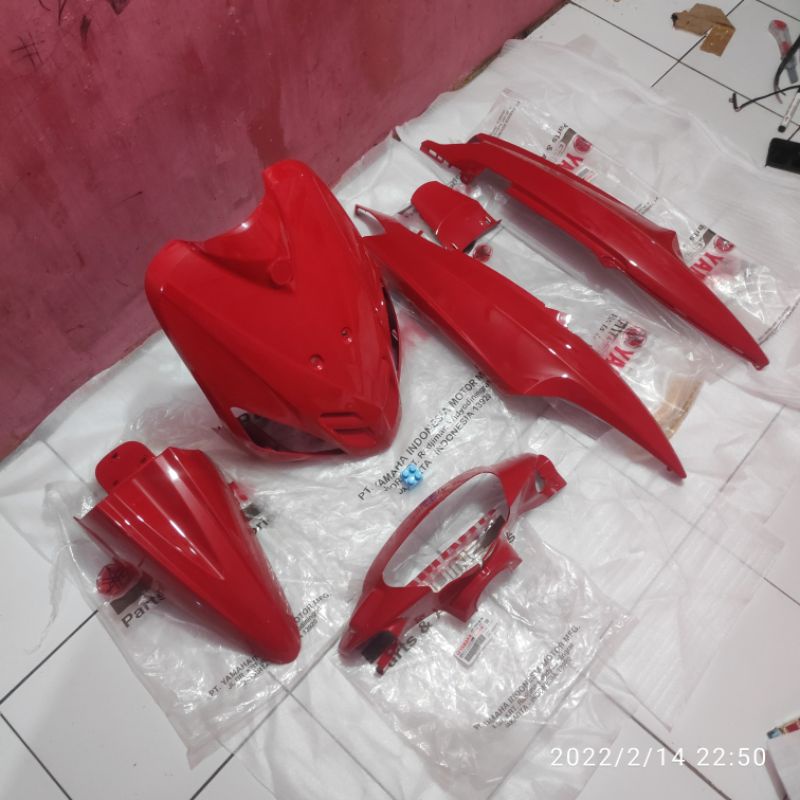 FULLSET COVER BODY ALUS MIO SPORTY MERAH CABE ORIGINAL ORI YAMAHA SPAKBOR TAMENG BATOK