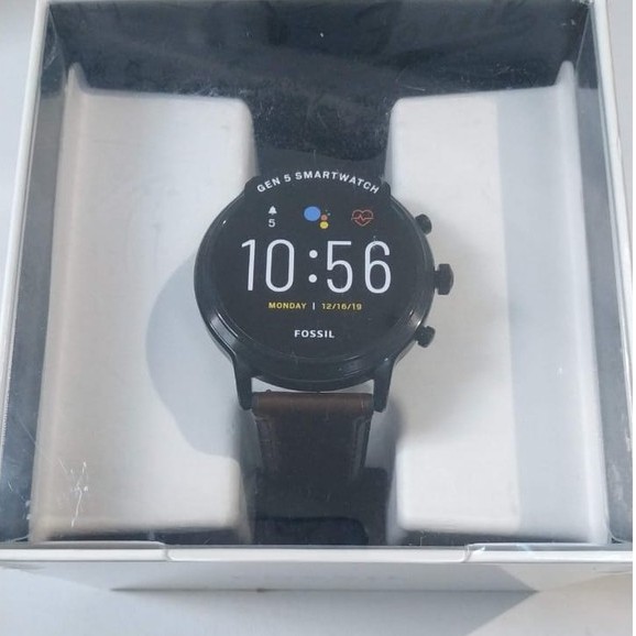 Fossil Gen 5 Smartwatch FTW4026 The Carlyle HR Dark Brown Leather