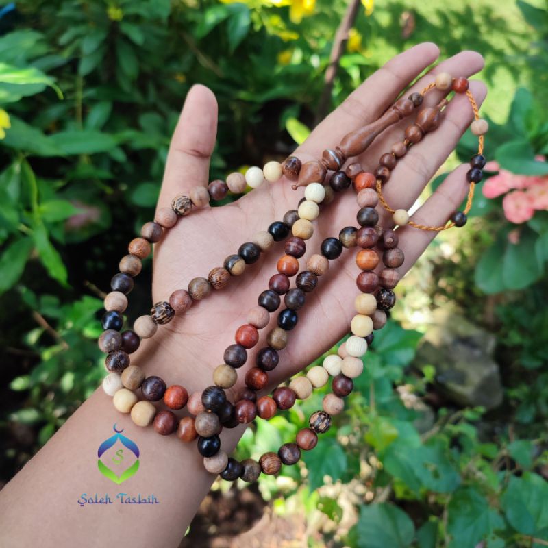 Tasbih Kombinasi 17Kayu Bertuah Size 6mm_Tasbih 99 Butir