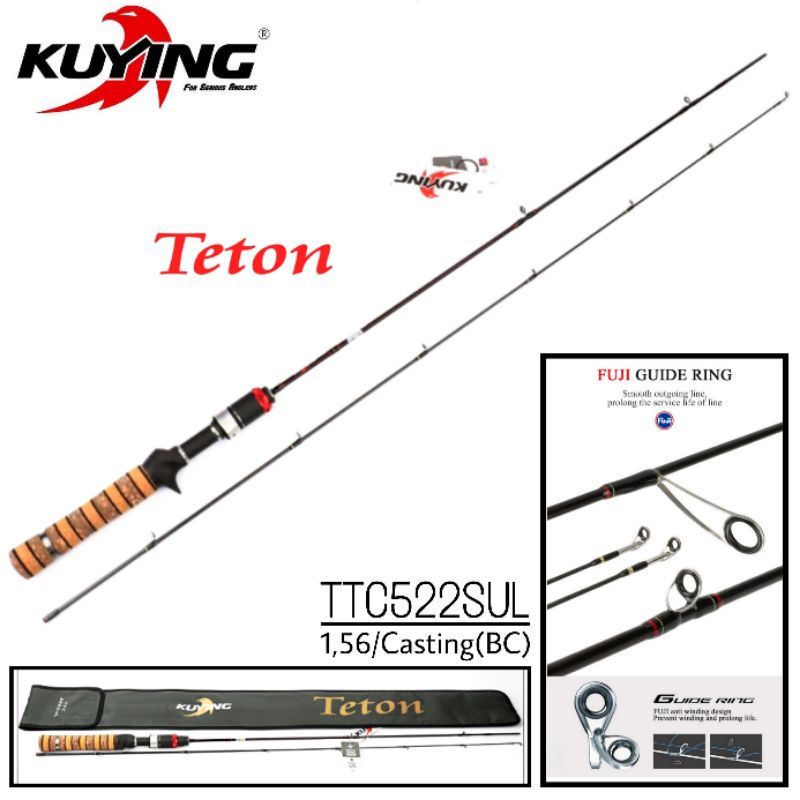 Rod / Joran Casting BC Kuying Teton TTC522SUL 3lb (Pack Pvc)