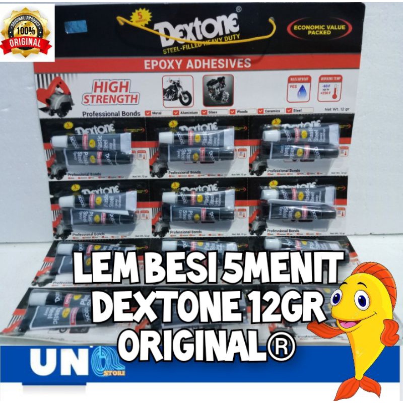 LEM BESI DEXTONE 12gr/48gr EPOXY ADHESIVES 5M(Murah)