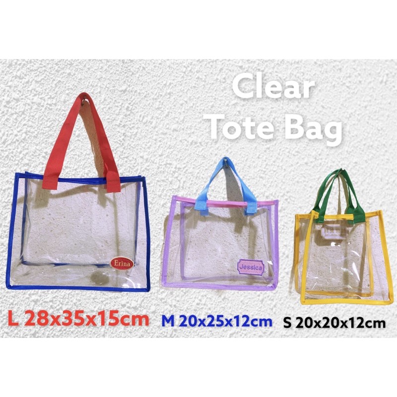 Fawn’G Handmade - Clear Tote bag / PVC Tote Bag / Tas Mika serbaguna