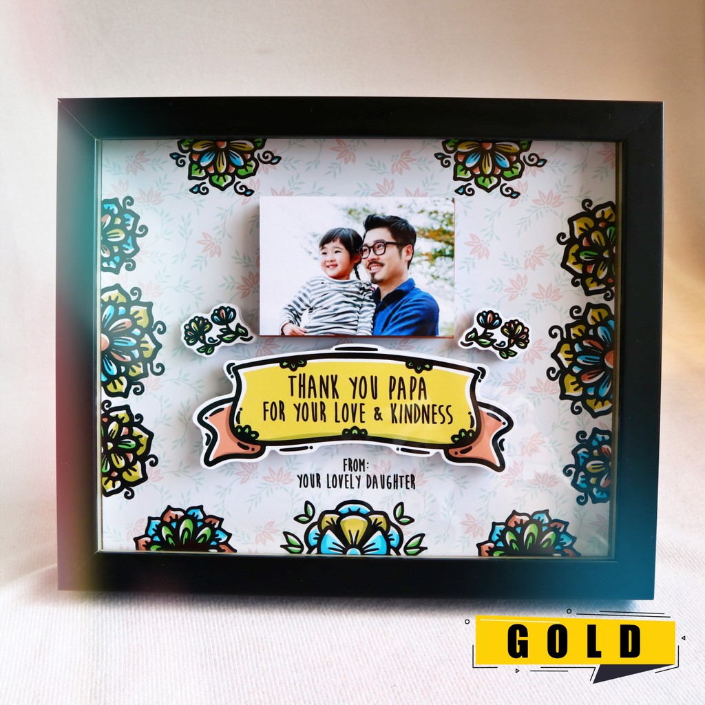 

DWS Kado Bunga Hari Ayah Ibu Ucapan Terima kasih CLASSIC FLOWER GOLD Doodle Art