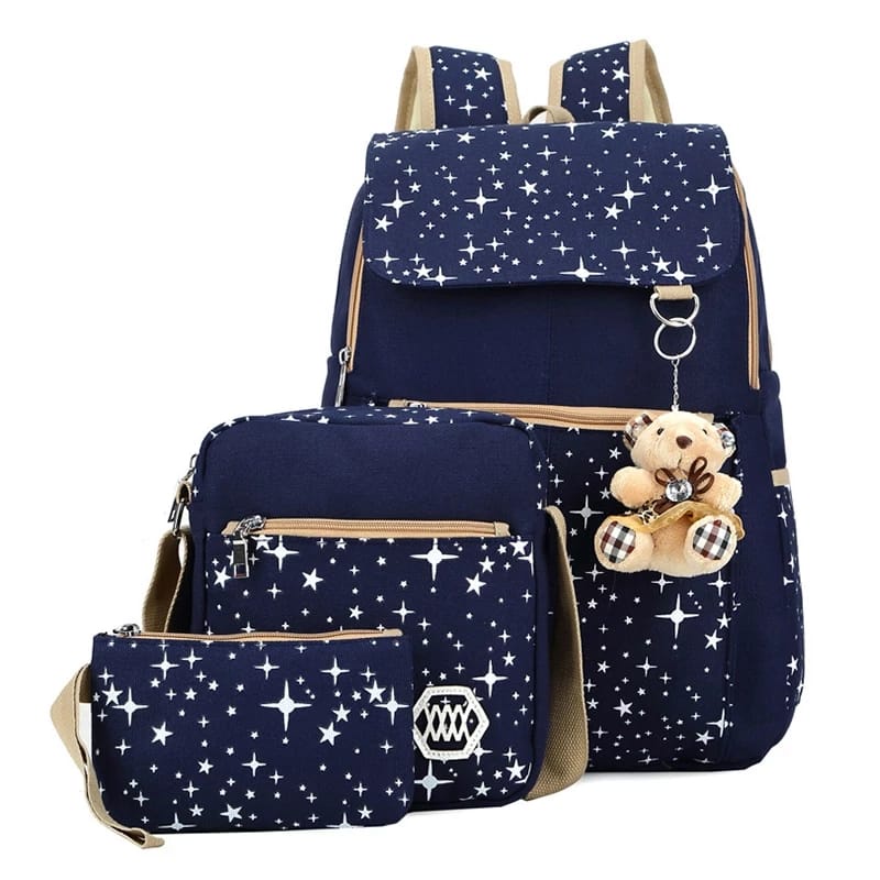 TAS RANSEL ANAK PEREMPUAN MOTIF BINTANG KEJORA / TAS RANSEL ANAK / TAS RANSEL MURAH