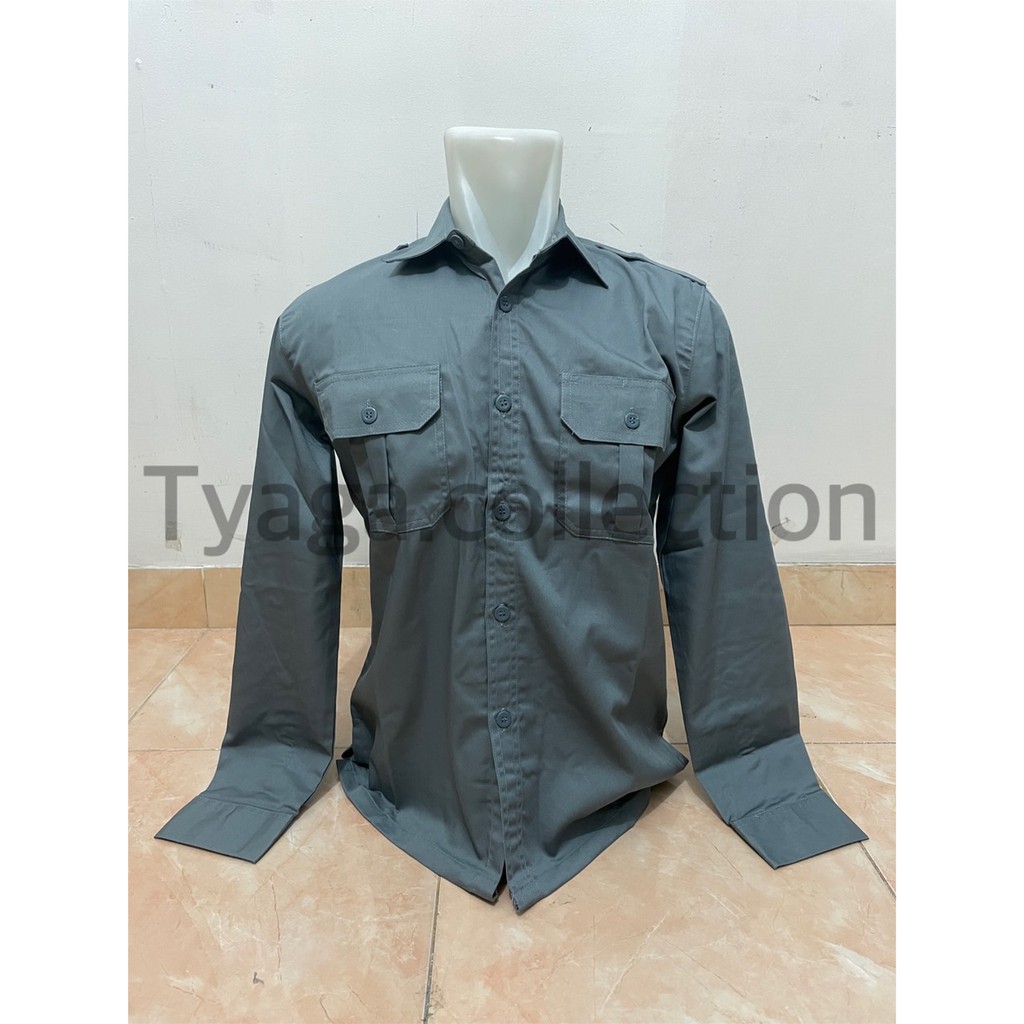 Seragam Kemeja Kantor Polos Lengan Panjang , Baju PNS, Baju Drill, Baju PDH