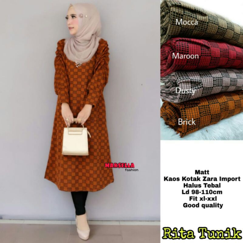 Tunik Kaos Kotak Zara Rita Tunic