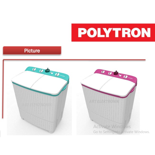 MESIN CUCI POLYTRON PWM 802 TWIN TUB  2 TABUNG GARANSI RESMI