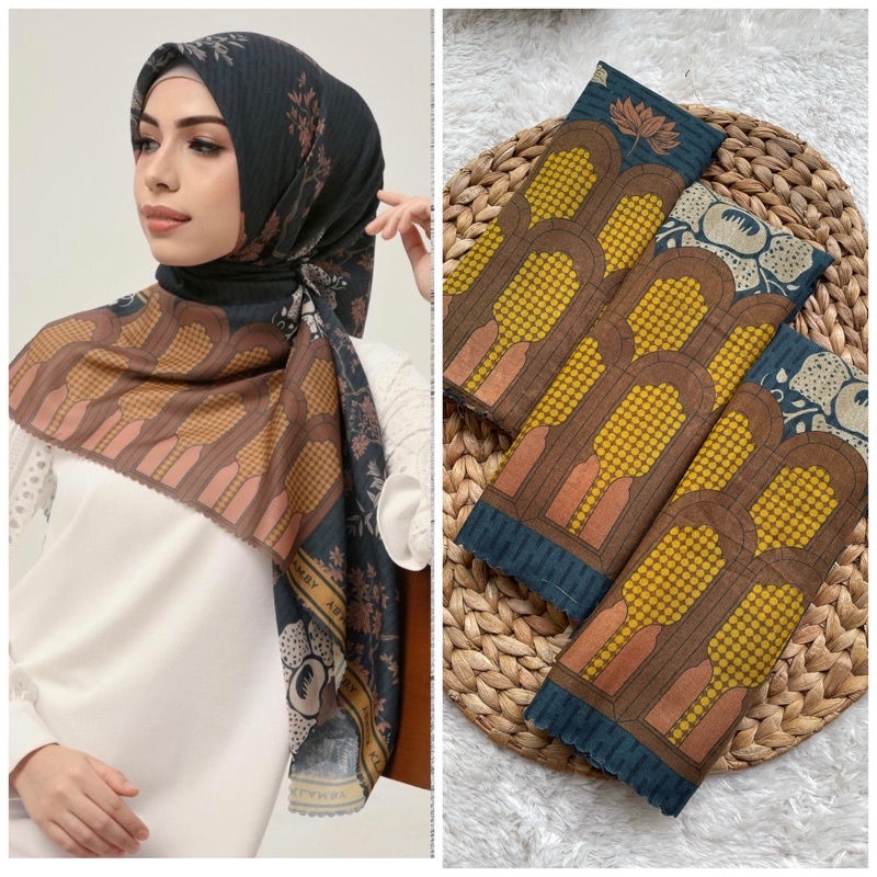 251- 300  Hijab segiempat voal motif-268